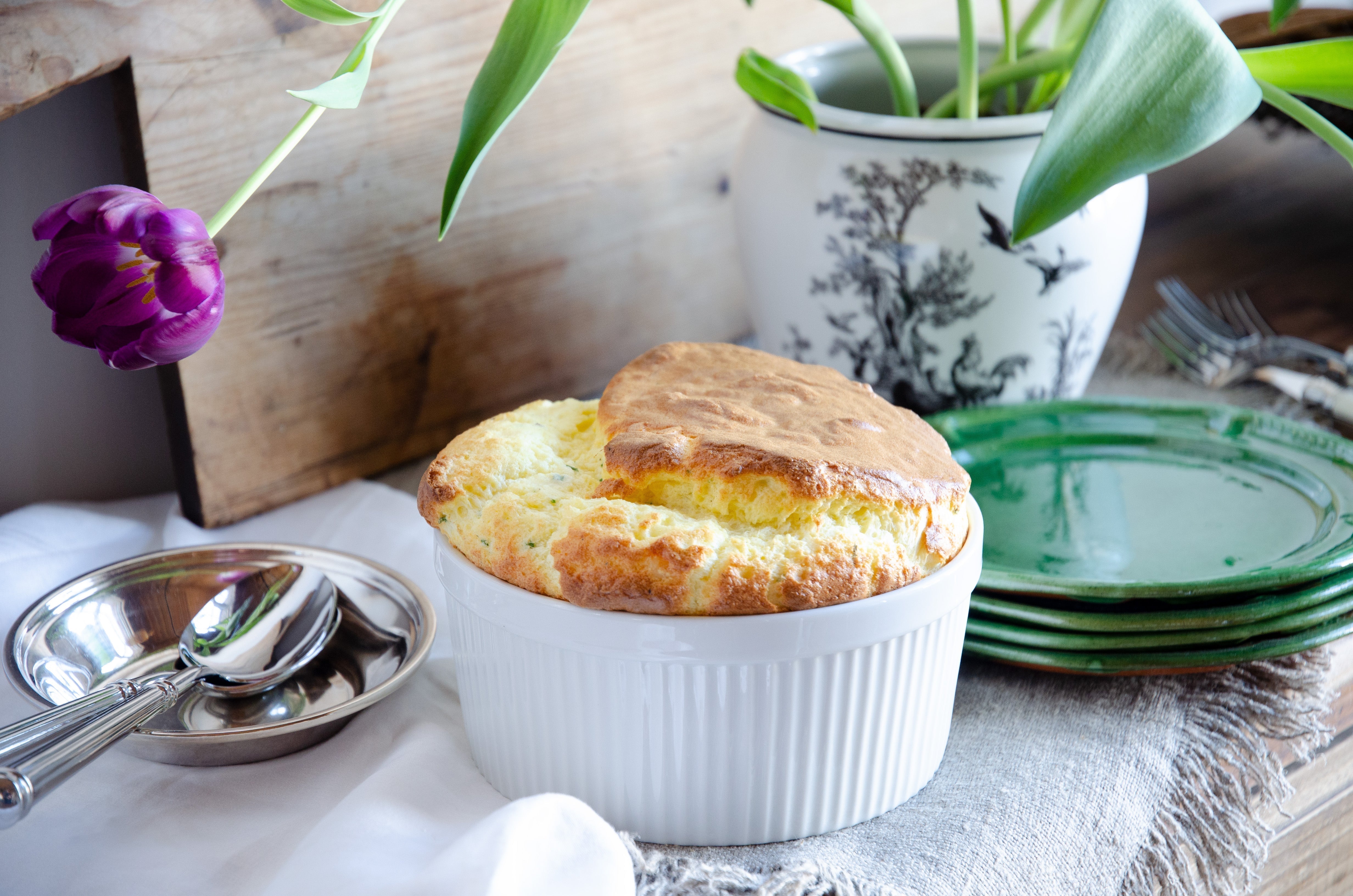 Gruyère & Chive Soufflé