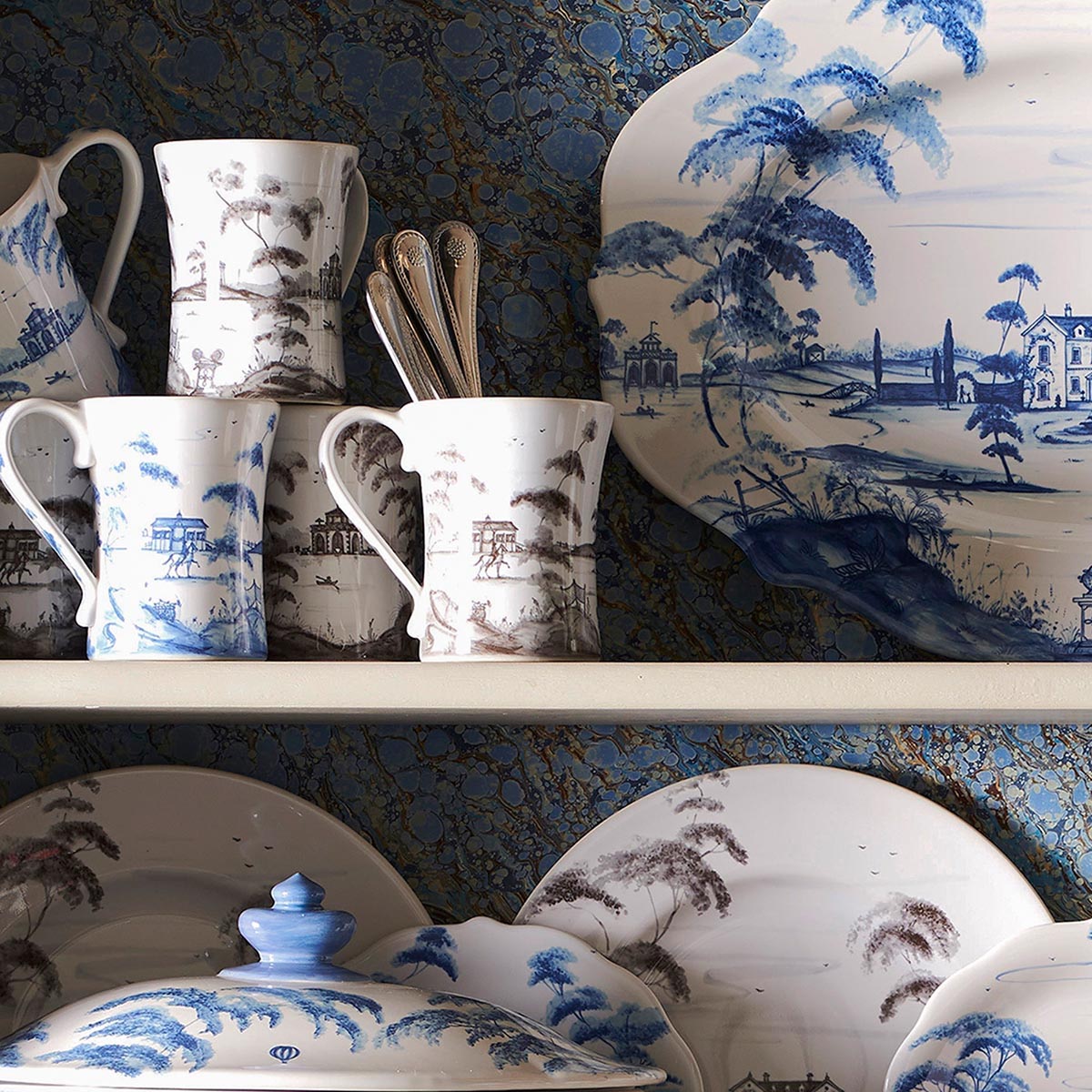Country Estate Mug - Delft Blue