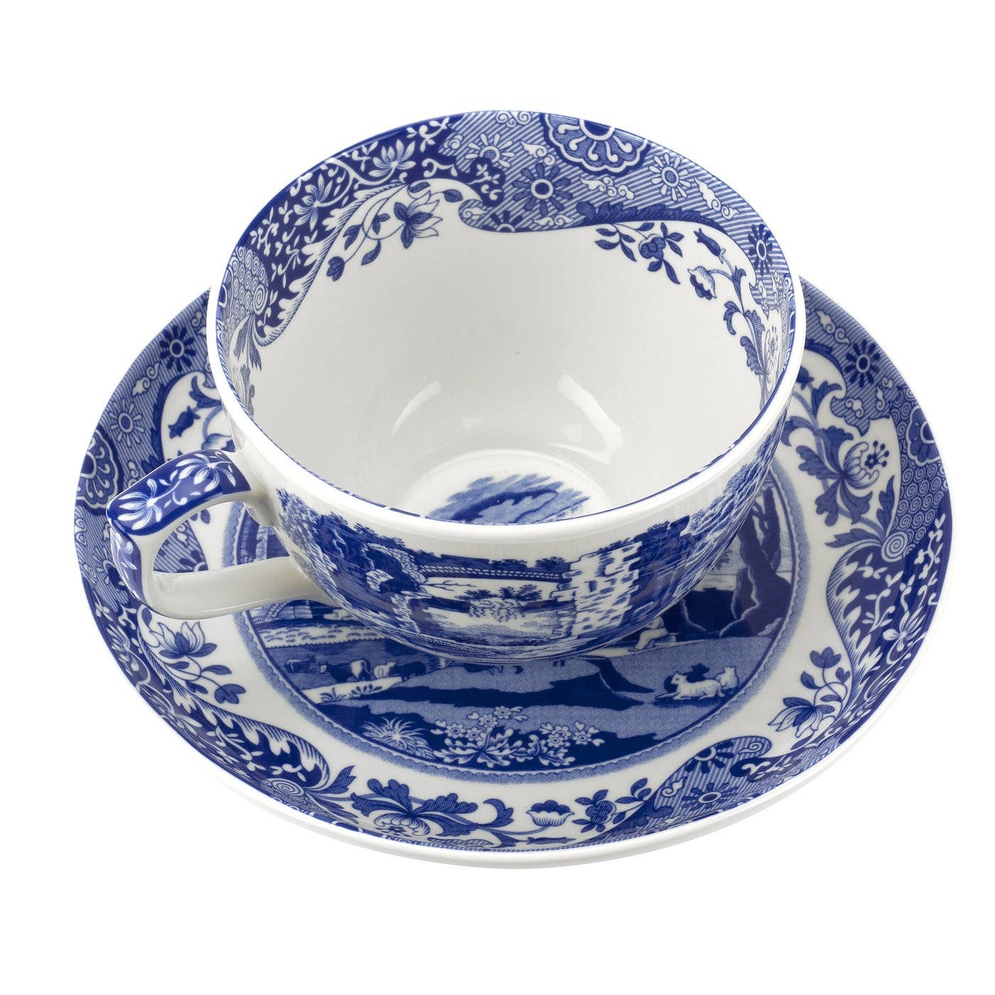 Blue Italian Jumbo Cup & Saucer (Boxed Set) - Spode (20oz)