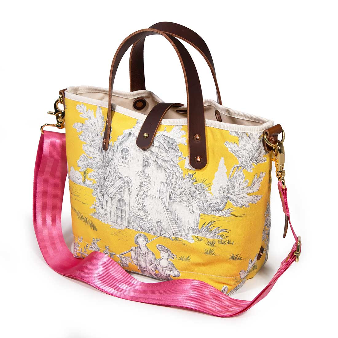 Vintage Sunshine Toile Mini Tote - General Knot & Co.