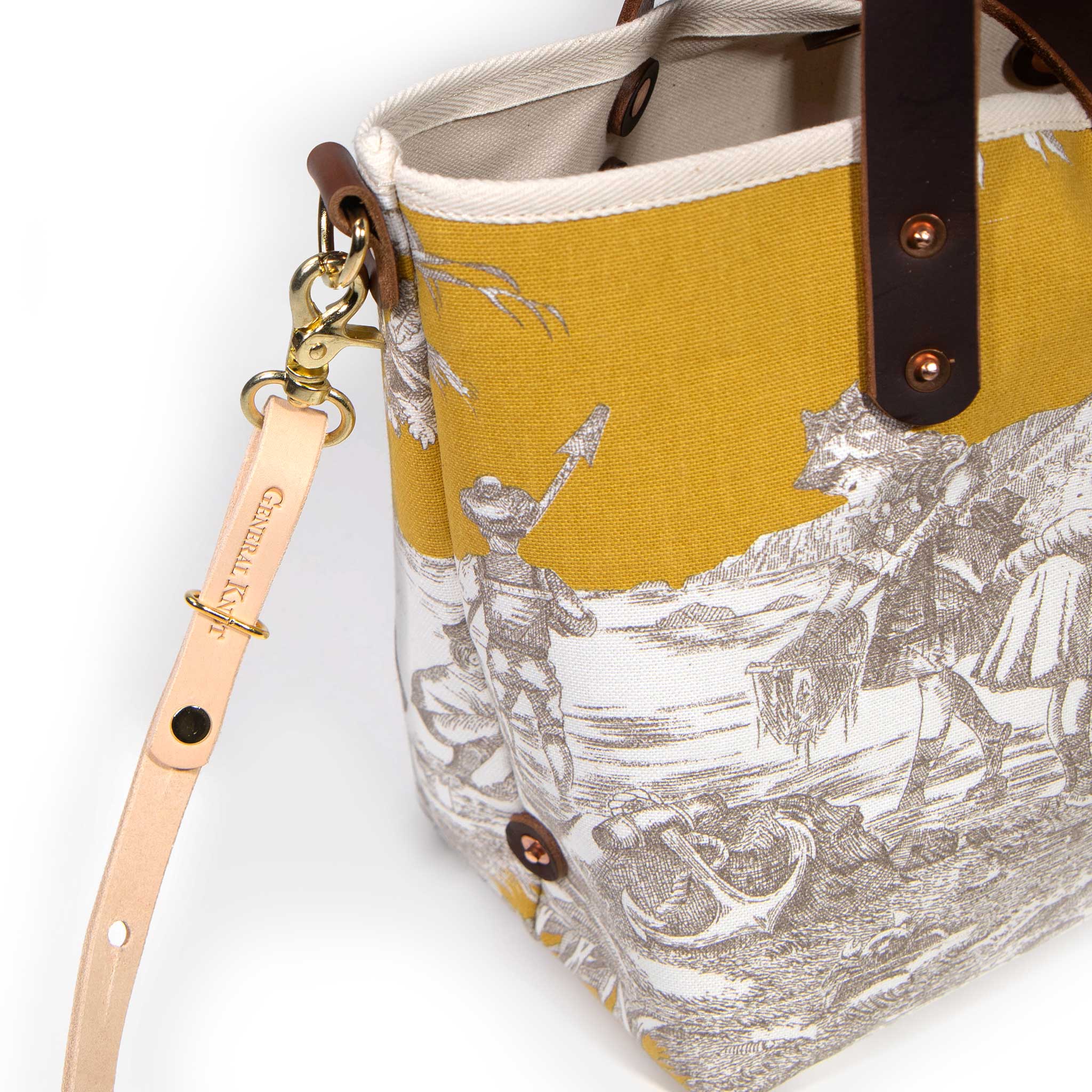 Blonde Leather Cross Body Strap, 41-inch
