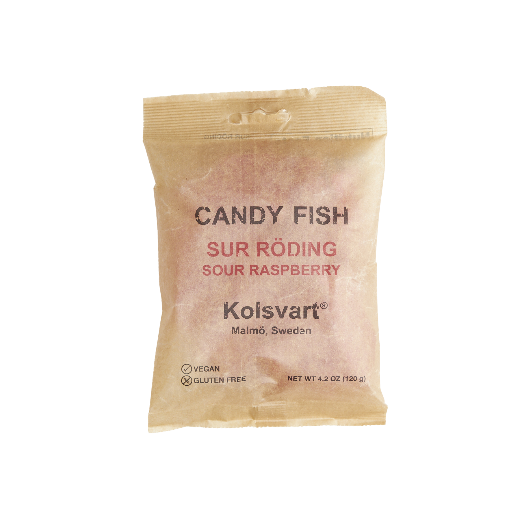 Sour Raspberry Swedish Fish - Kolsvart