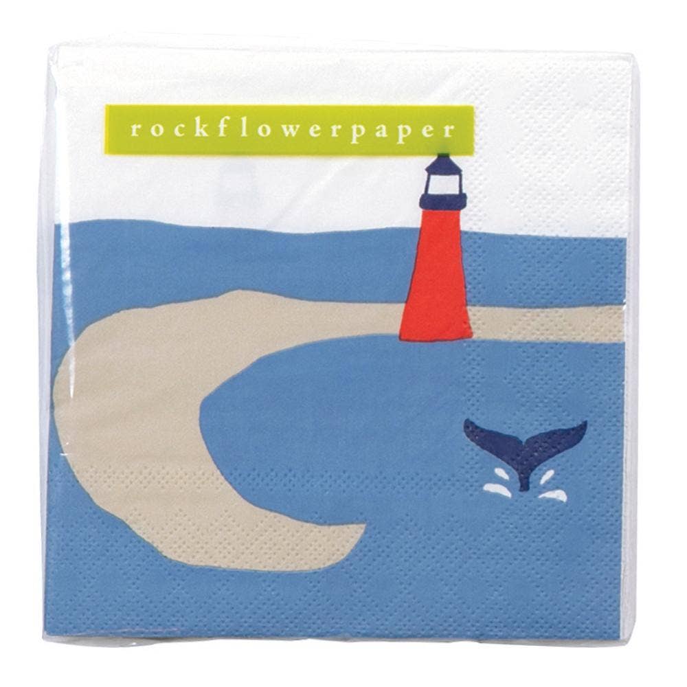 Cocktail Napkins, Seaside Lighthouse, (5in sq / 20-count)