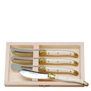 Spreaders, Ivory & Brass (Set of 4) - Jean Dubost Laguiole