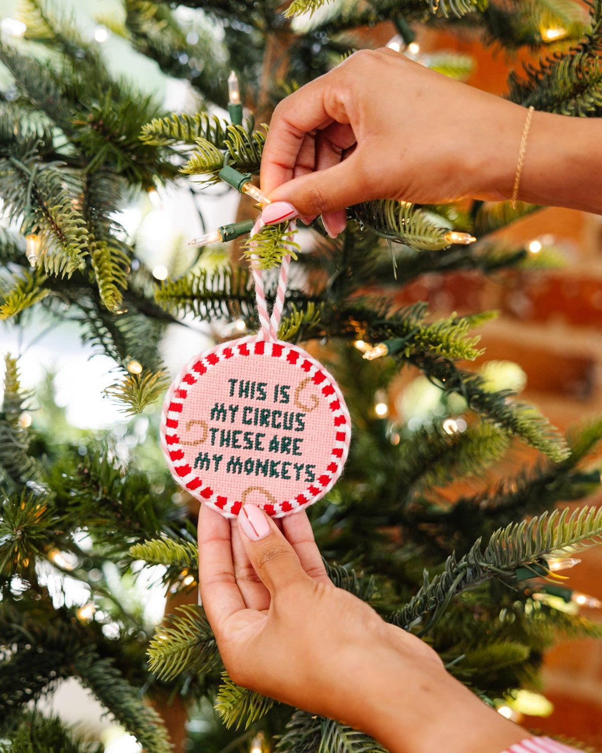 This Is My Circus Needlepoint Ornament - Furbish Studios