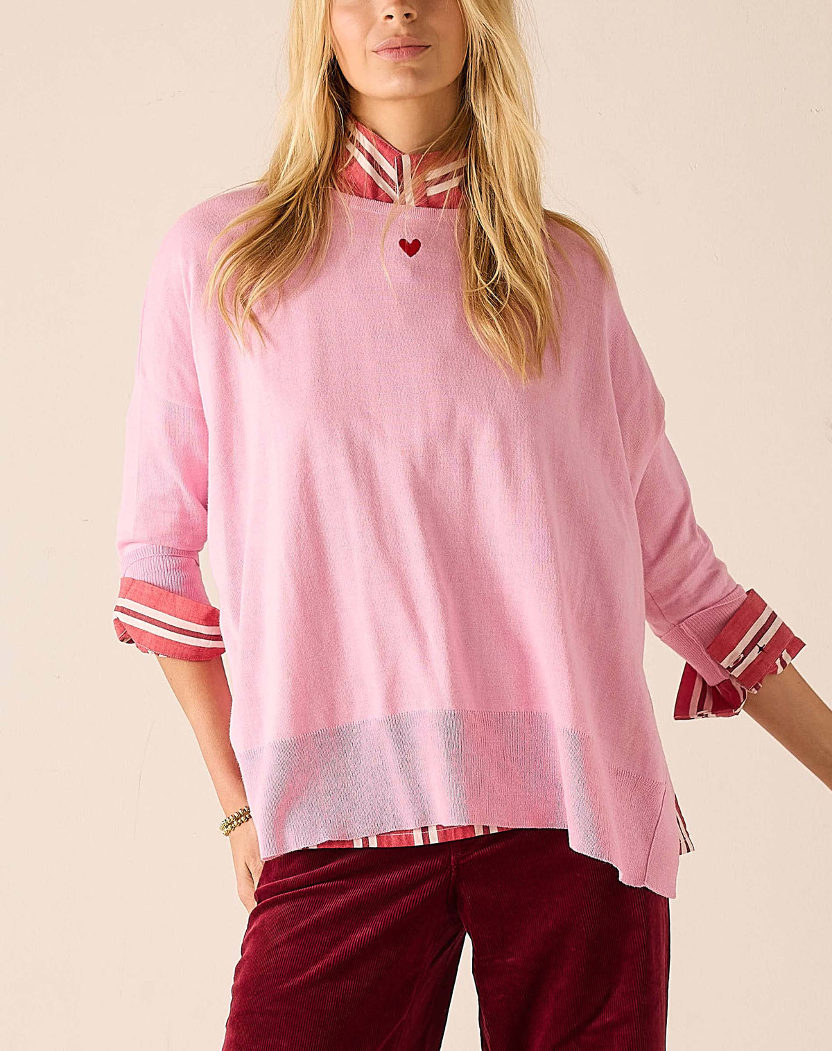 Amour Sweater, Chocolate & Icing Blue (One Size)