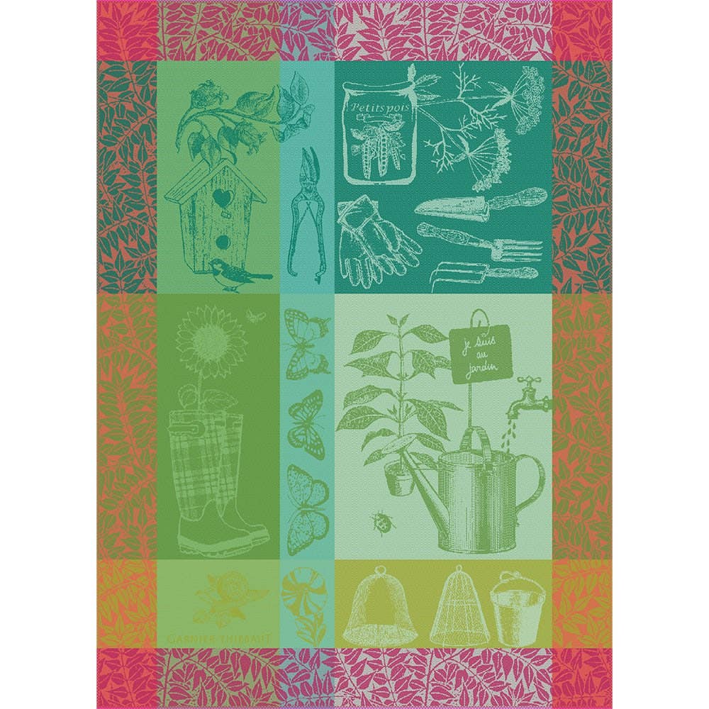 Kitchen Towel Mon Petit Jardin Printemps - Garnier Thiebaut (22in x 30in)