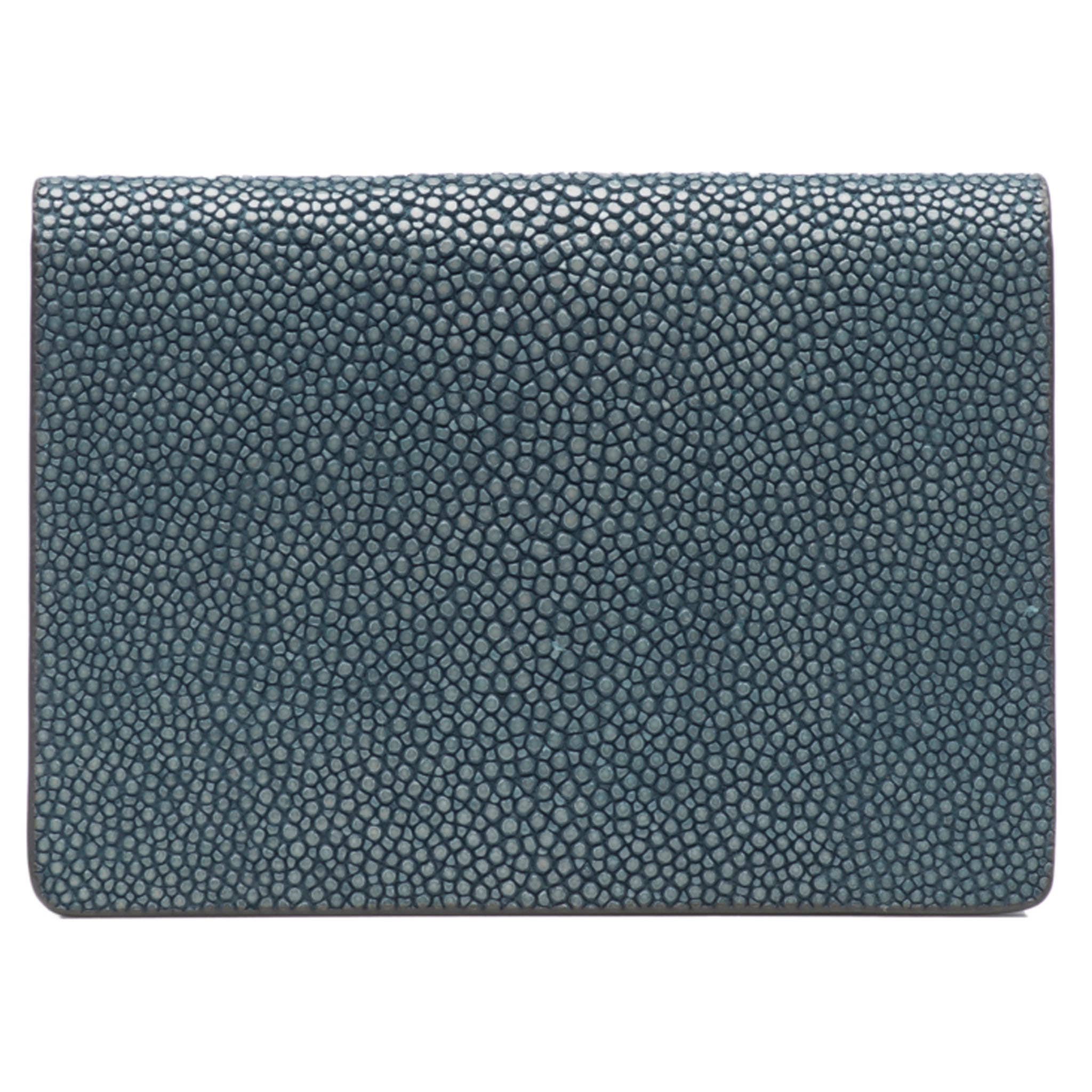 Hibiscus, Taylor Shagreen Card Wallet - Vivo