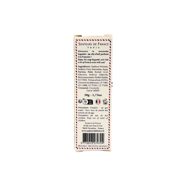 Savonnette Baguette Soap - Senteurs de France (1.7oz / 50g)