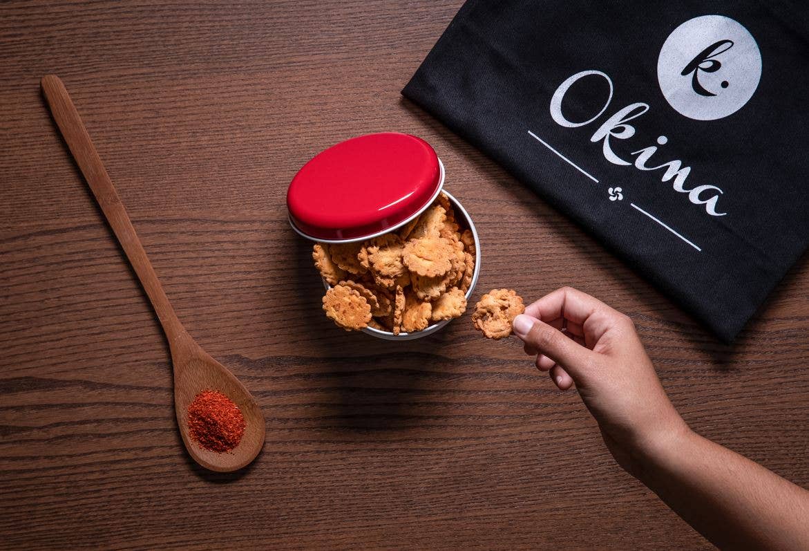 Apertif Biscuits, Sheep Cheese & Espelette Pepper - Okina (2.8oz / 80g)