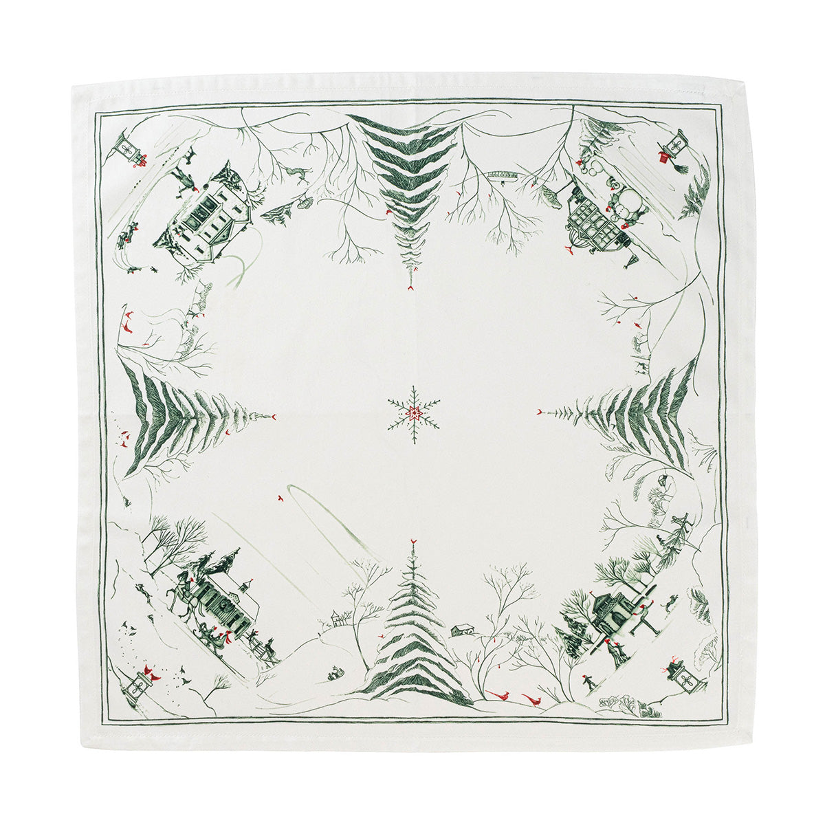 Country Estate Winter Frolic Napkins, Evergreen (Set of 4) - Juliska