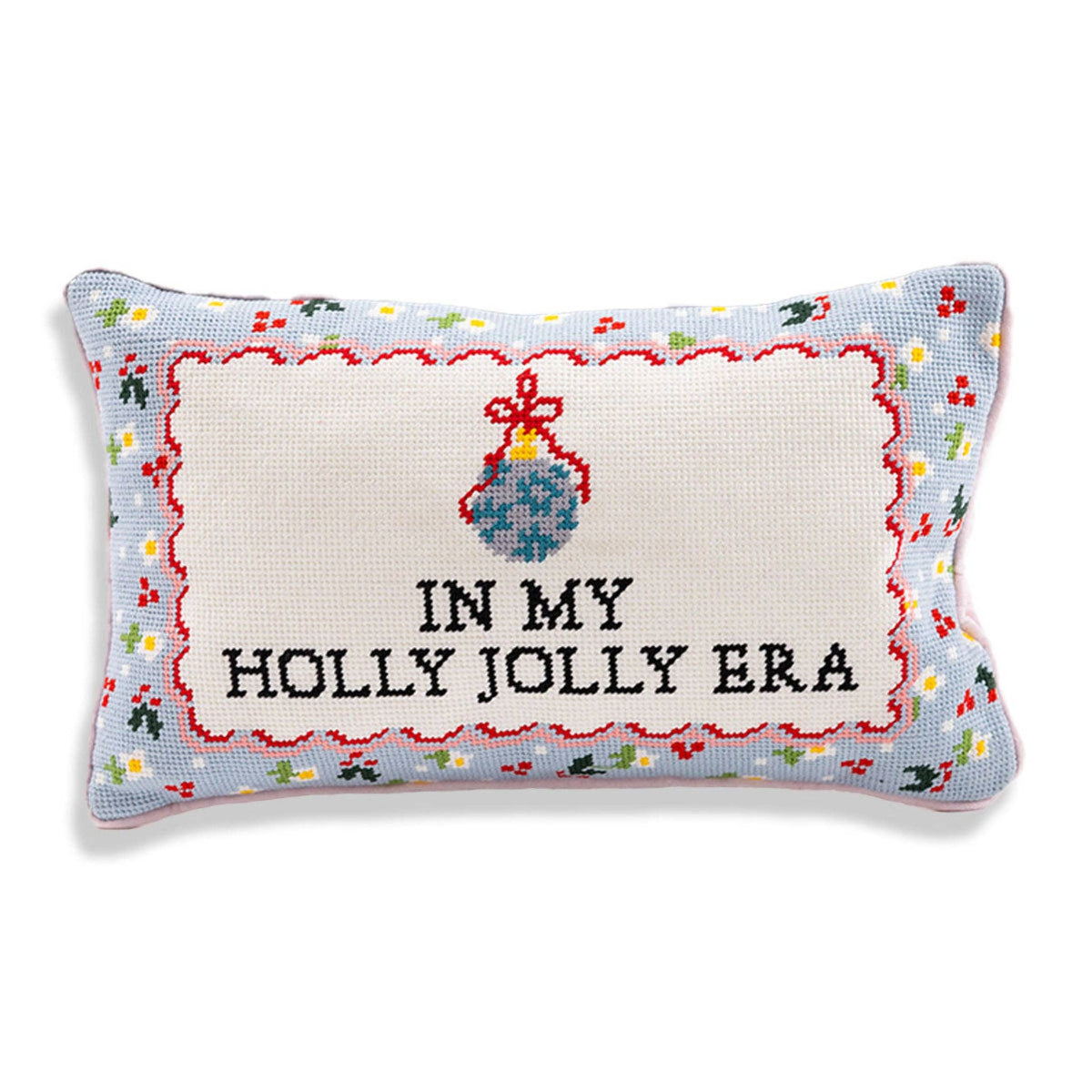 Holly Jolly Era Needlepoint Pillow - Furbish Studios