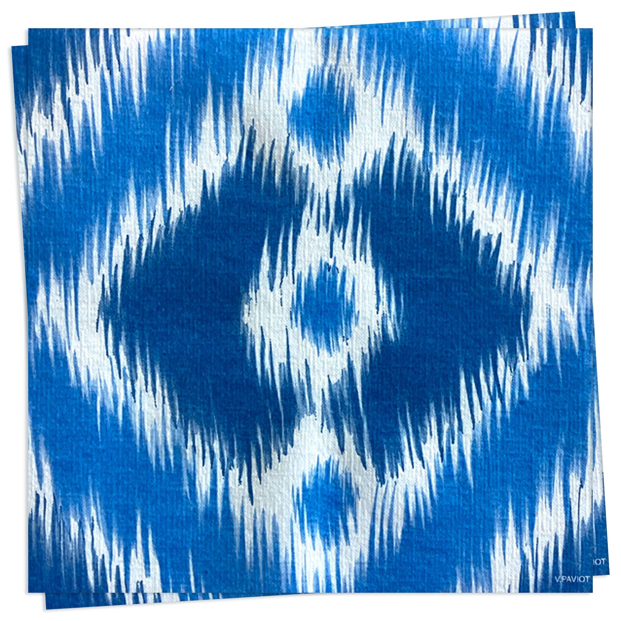 Dinner Napkin, Ethnique Bleu - Françoise Paviot (20 count, 8in sq)