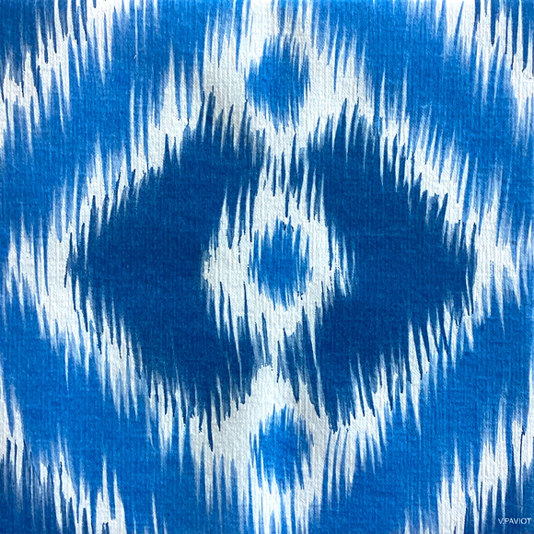 Dinner Napkin, Ethnique Bleu - Françoise Paviot (20 count, 8in sq)