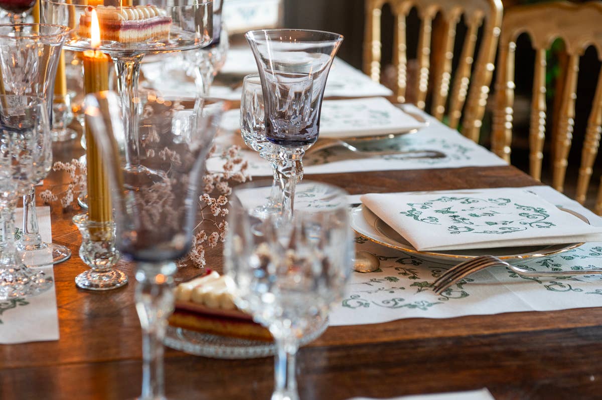 Régence Vert Dinner Napkin - Françoise Paviot