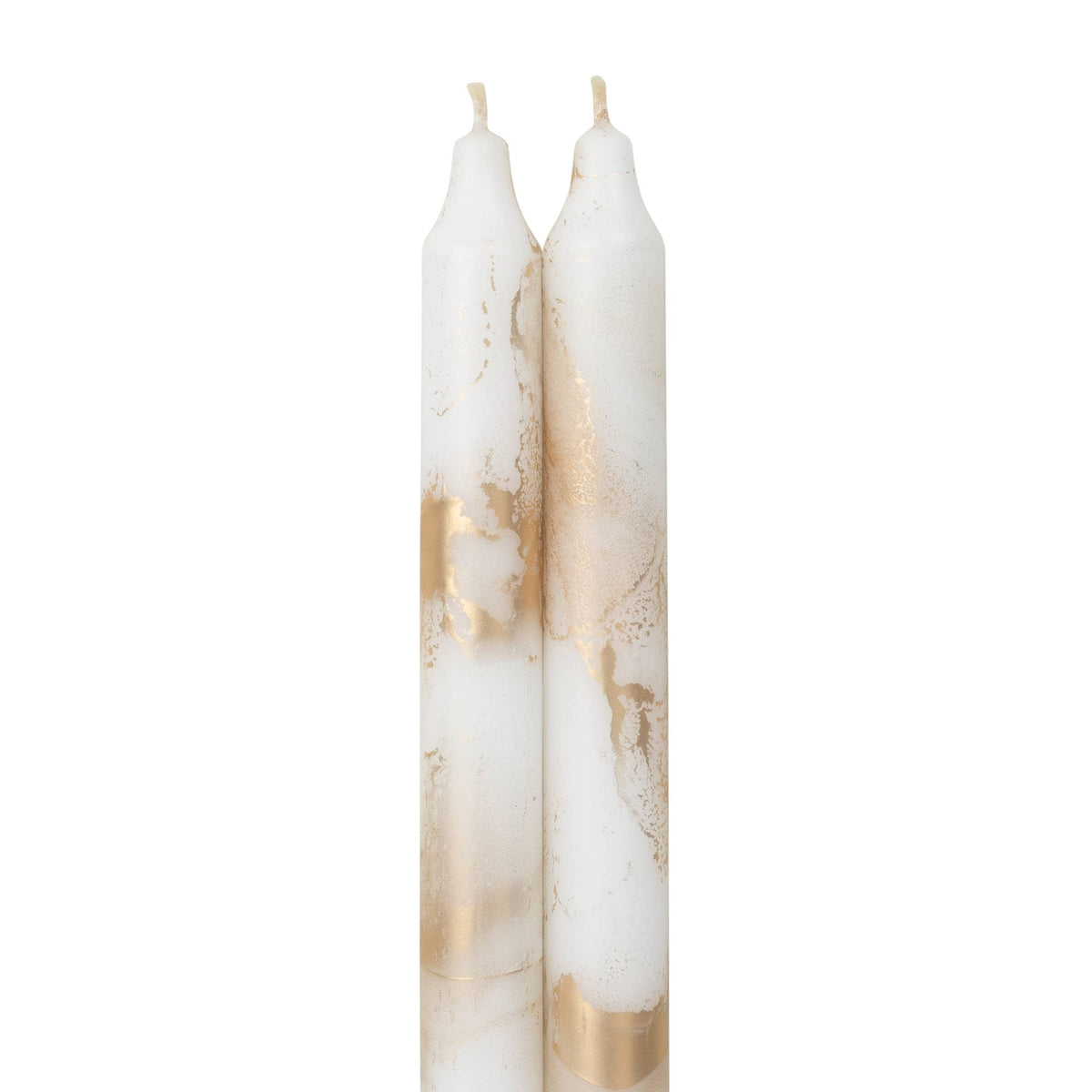 Taper Candles, Hunter Green with Gold - 12in (2 tapers)