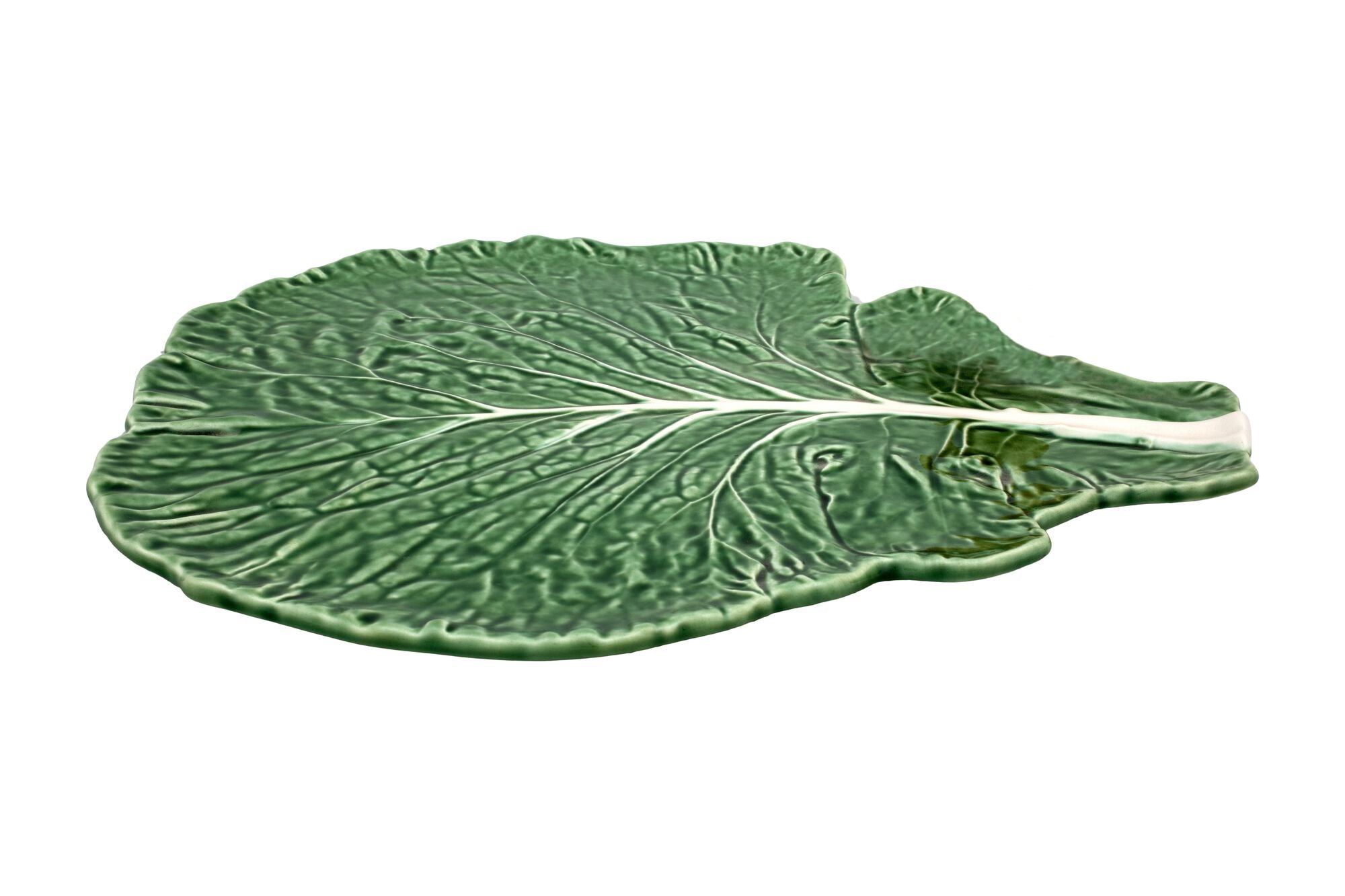Cabbage Cheese Tray, Green - Bordallo Pinheiro (14in / 35.5cm)