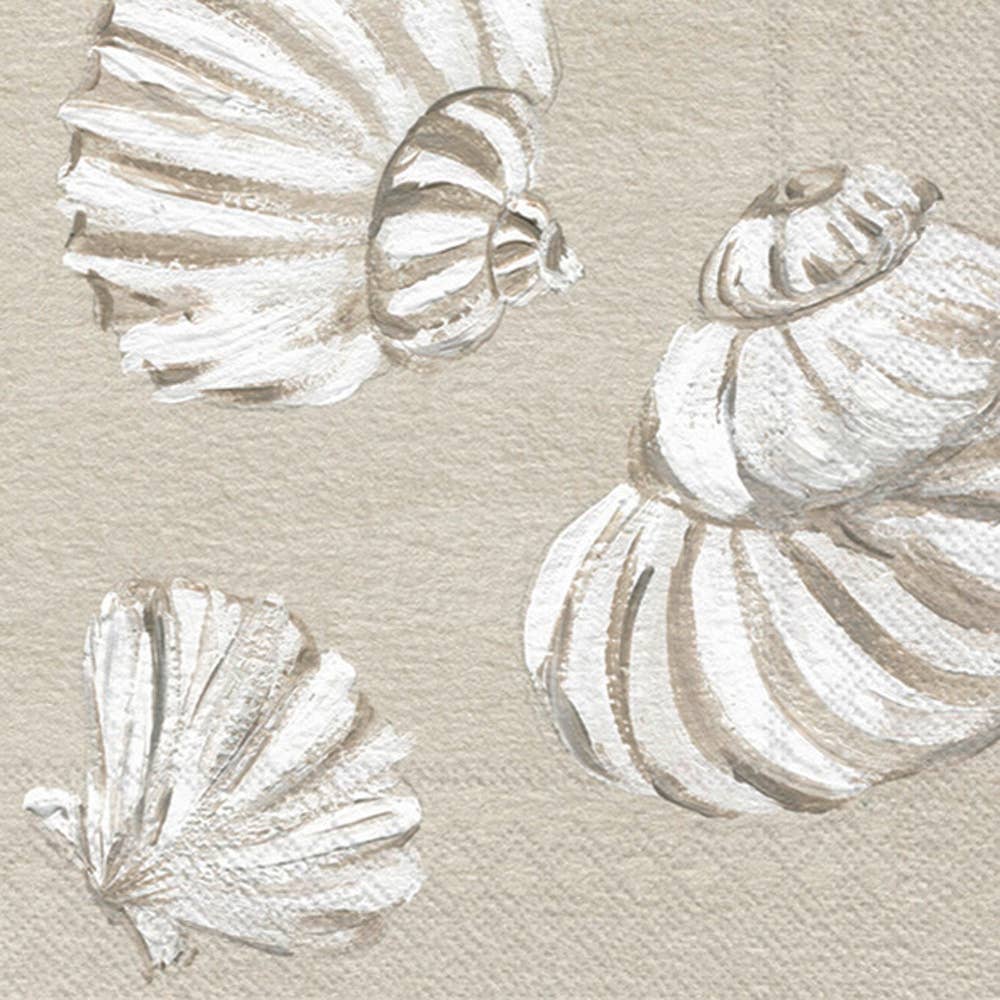 Cocktail Napkins, Beach Treasures Shells (5in sq, 20-count)
