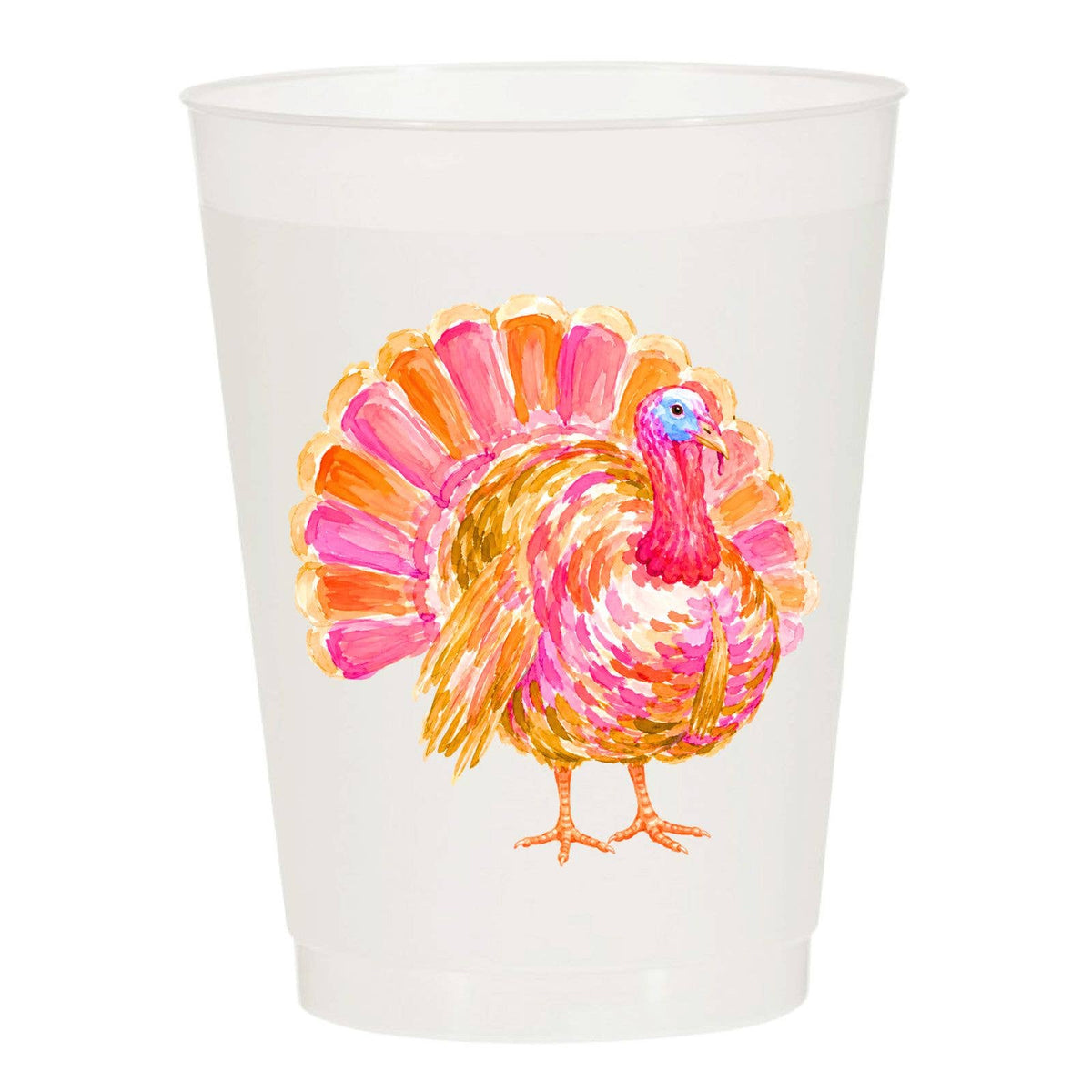 Pretty in Pink Turkey Frosted Cups, Pack of 6
