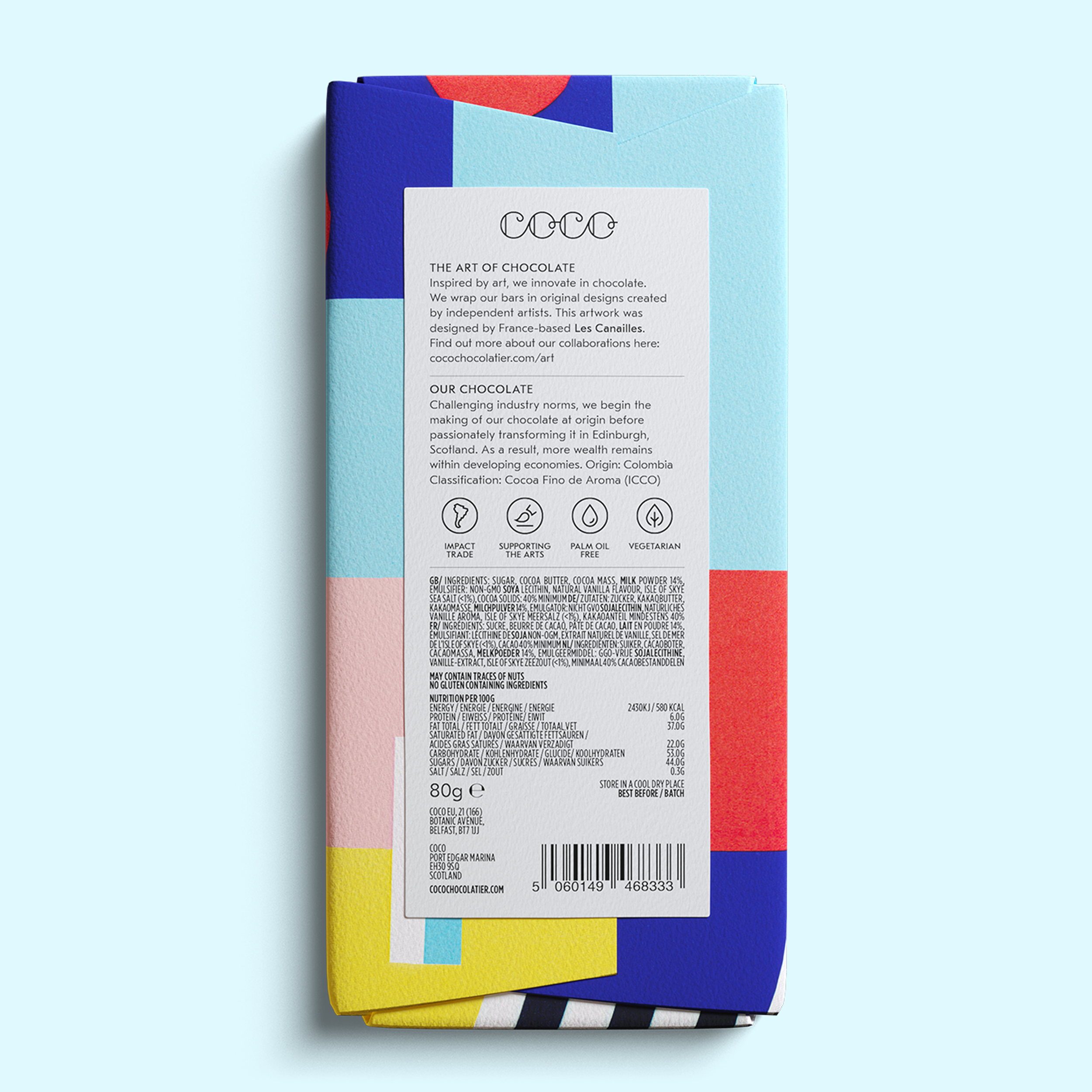 Isle of Skye Sea Salt Milk Chocolate Bar - Coco Chocolatier