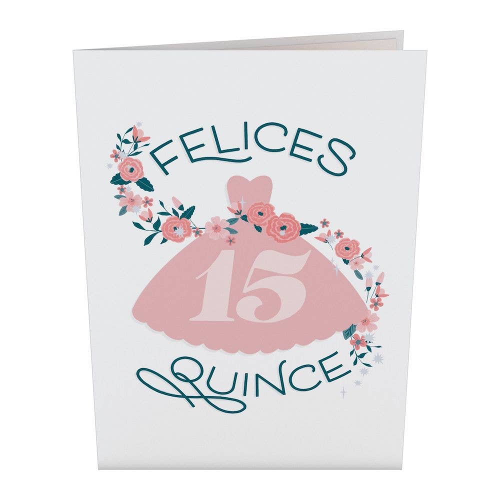 Felices Quince Pop-Up Card 5in x 7in