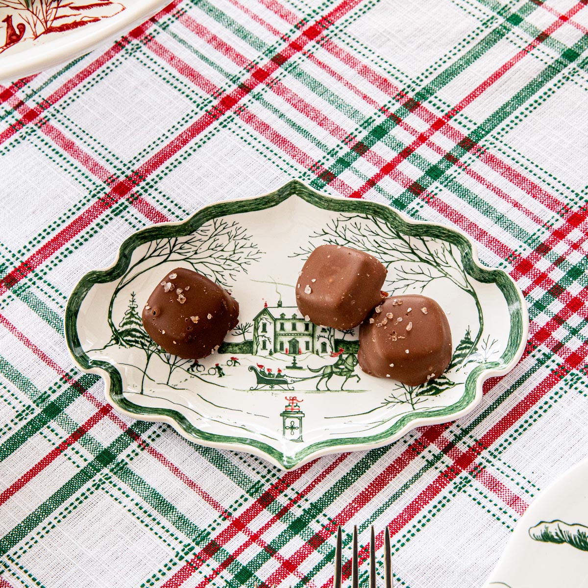 Country Estate Winter Frolic Tray, Evergreen - Juliska (7in)