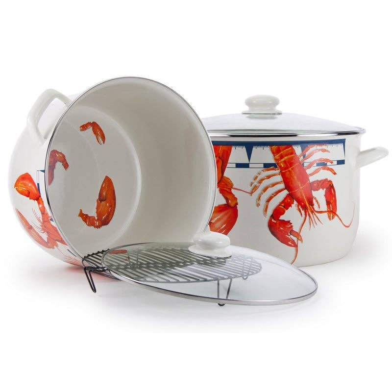 Stock Pot, Lobster 18qt - Golden Rabbit Enamelware