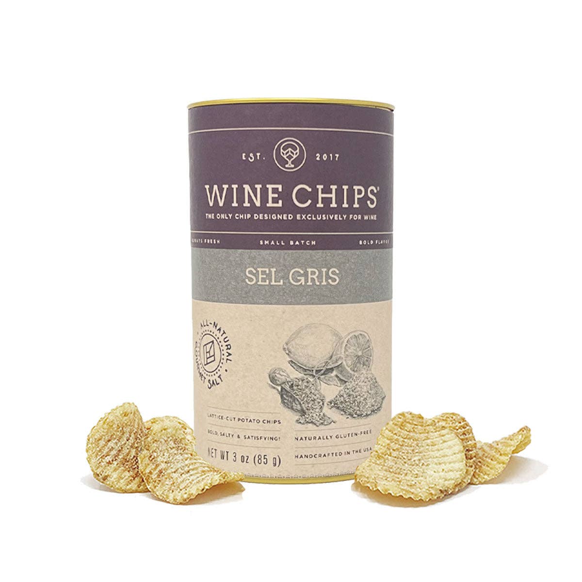 Sel Gris (Sea Salt) Potato Chips - Wine Chips (3.0oz / 85g)