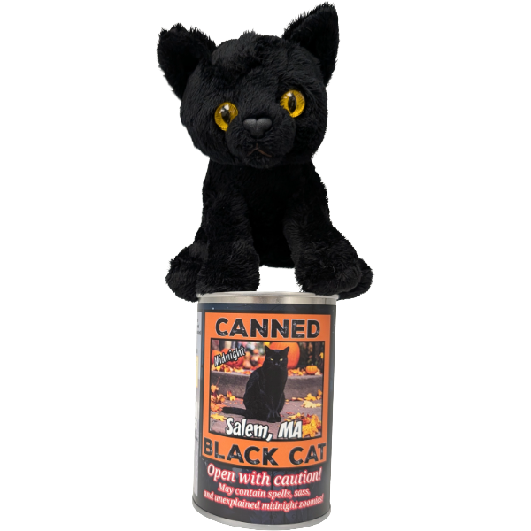 Salem, MA Edition - Midnight the Canned Black Cat, Foil Lid