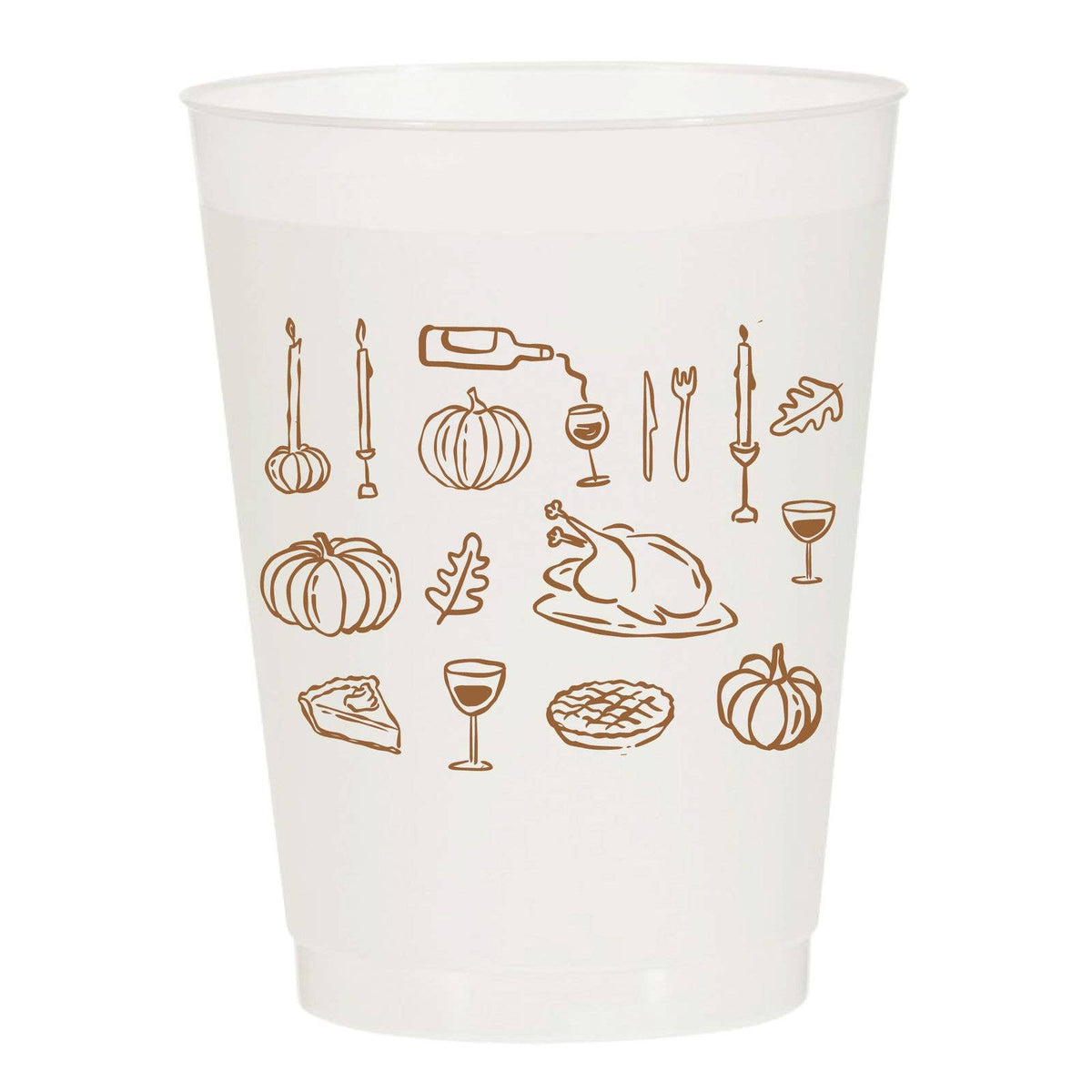 Thanksgiving Icons Frosted Cups, Pack of 6