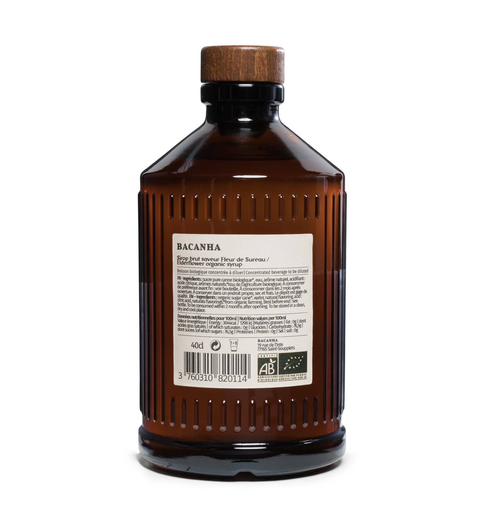 Organic Elderflower Syrup - Bacanha France (13,5oz / 400ml)