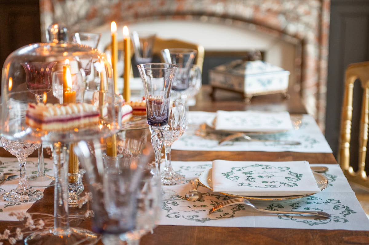 Régence Vert Dinner Napkin - Françoise Paviot