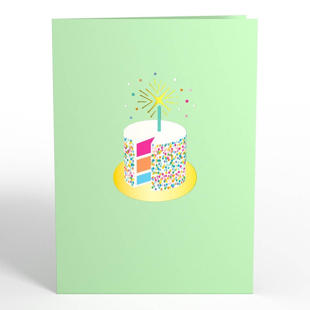 Sprinkles Birthday Cake Pop-up Card, 5in x 7in Birthday Card