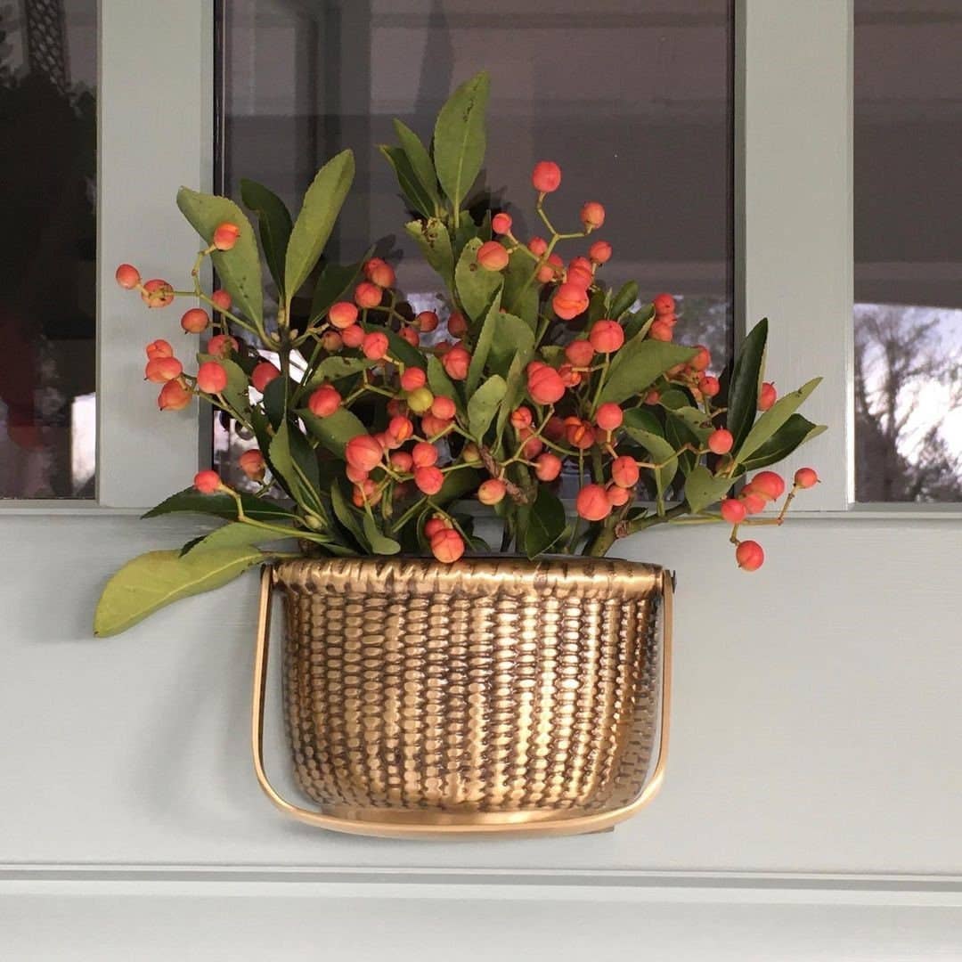 Nantucket Basket Brass Door Knocker - Michael Healy Designs