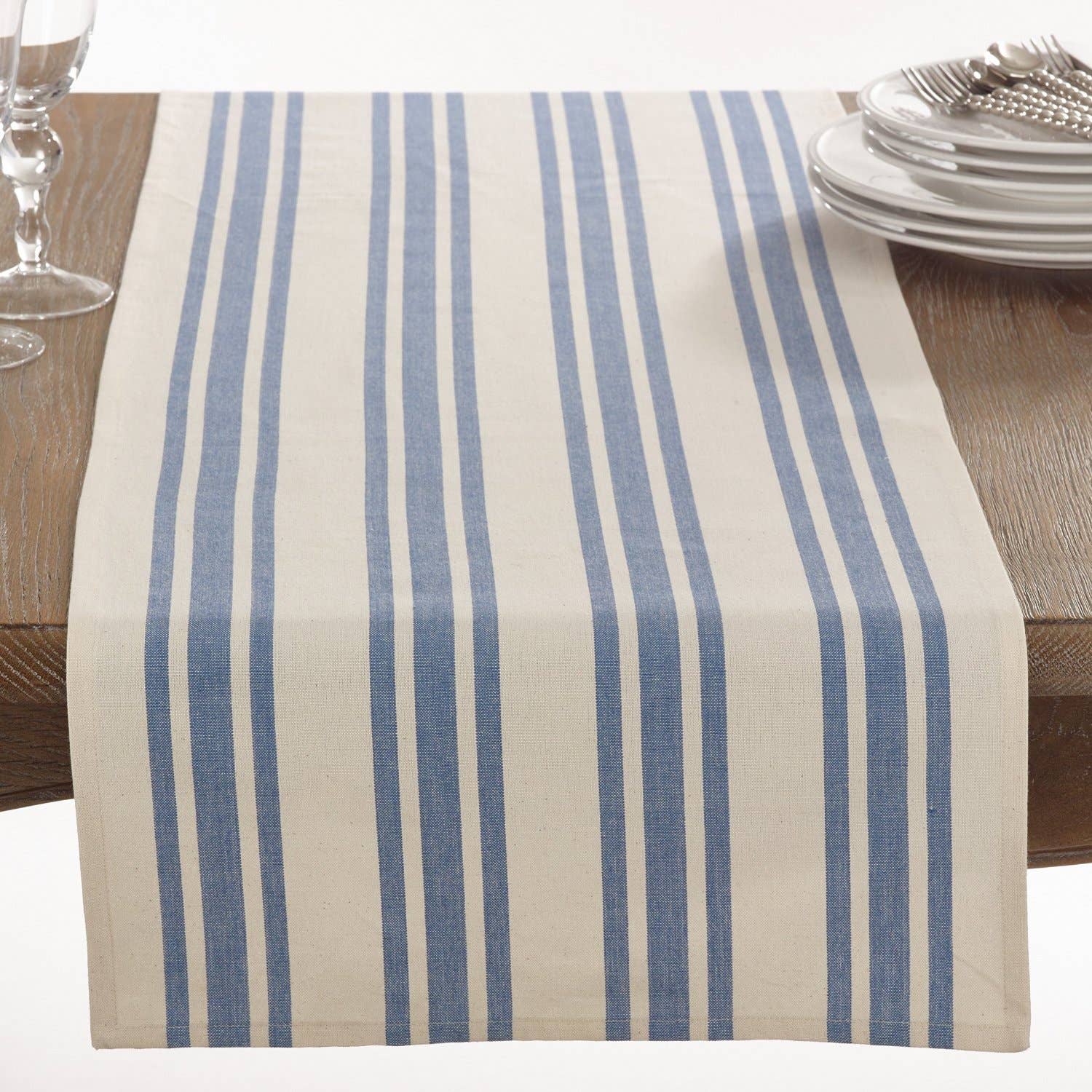 Table Runner, French Blue Stripe (16in x 72in)