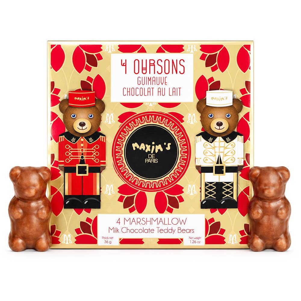 Mini Chocolate Marshmallow Bears Gift Box - Maxim's de Paris (4 Pieces)