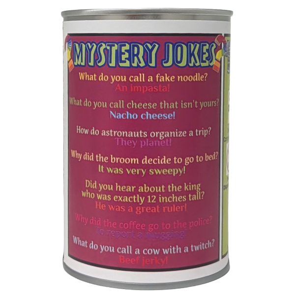 Canned Mystery | Unknown Random Plush w/Jokes | Fun Surprise: Foil Lid