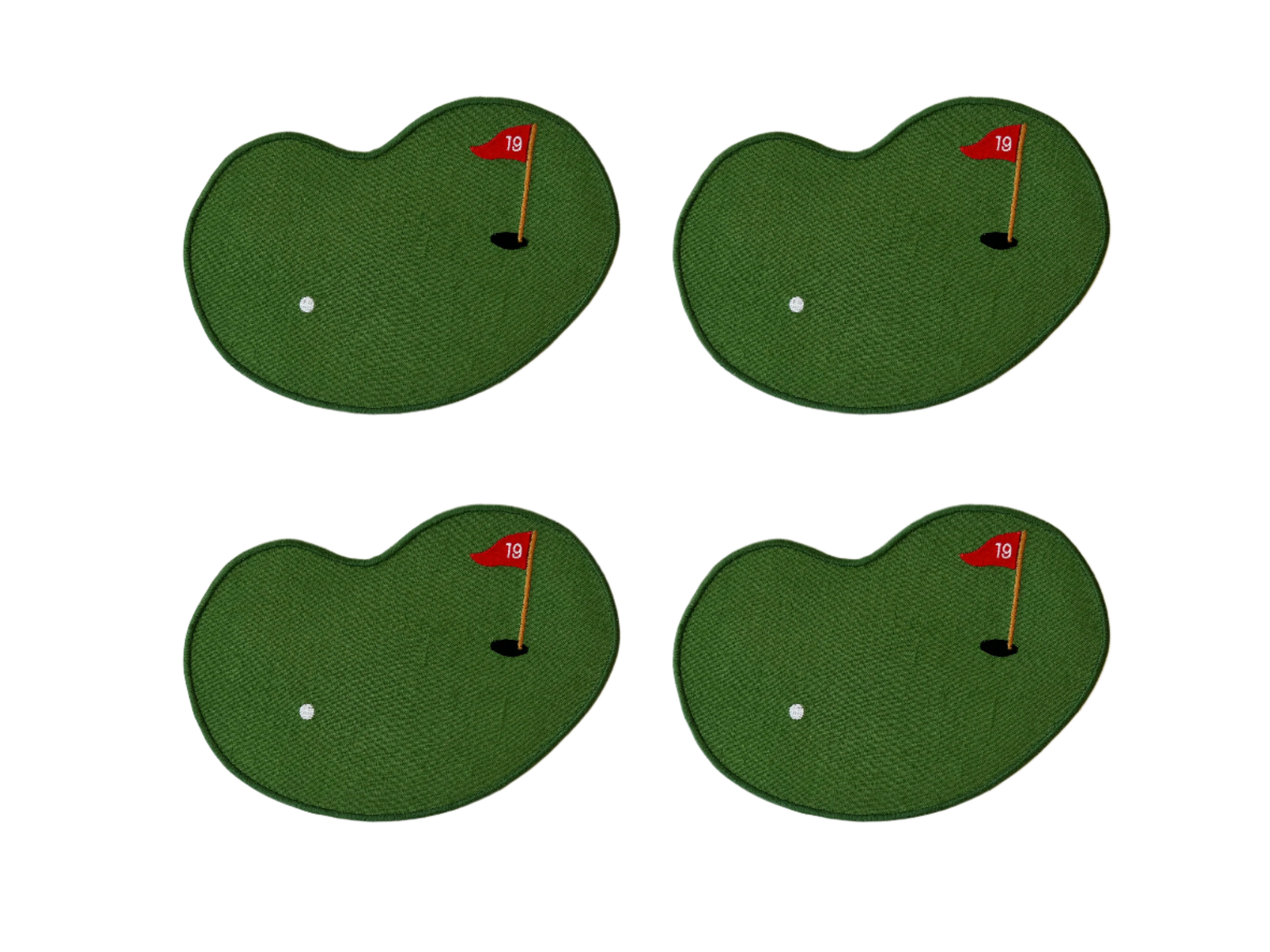 Golf Linen Cocktail Napkins (Set of 4)