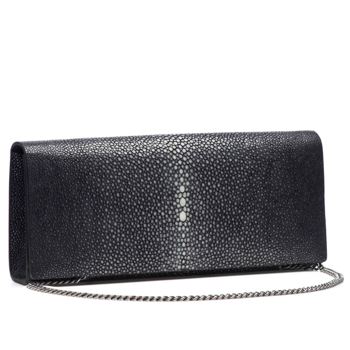 Gray Cleo Shagreen Clutch - Vivo