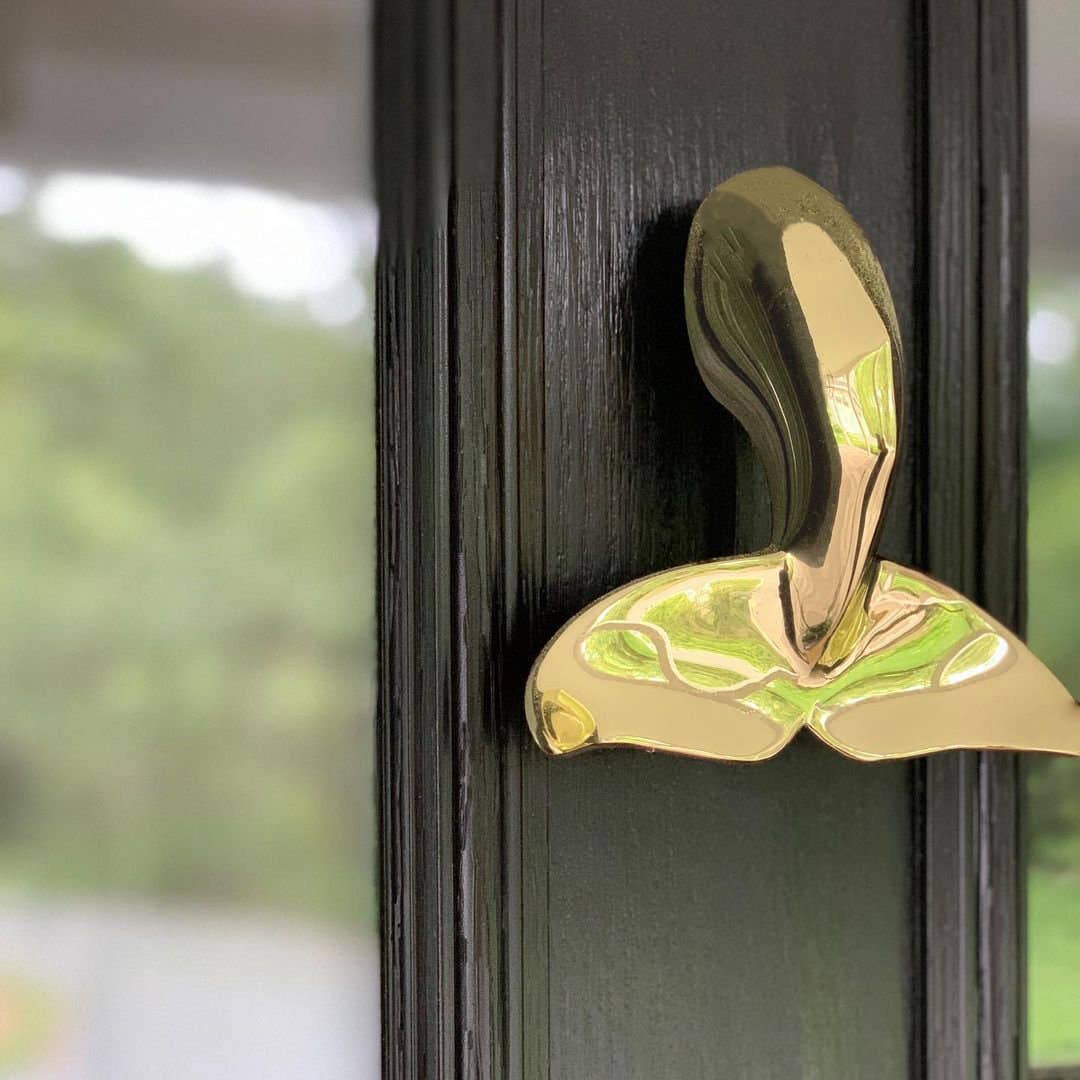Whale Tail Brass Door Knocker - Michael Healy Designs