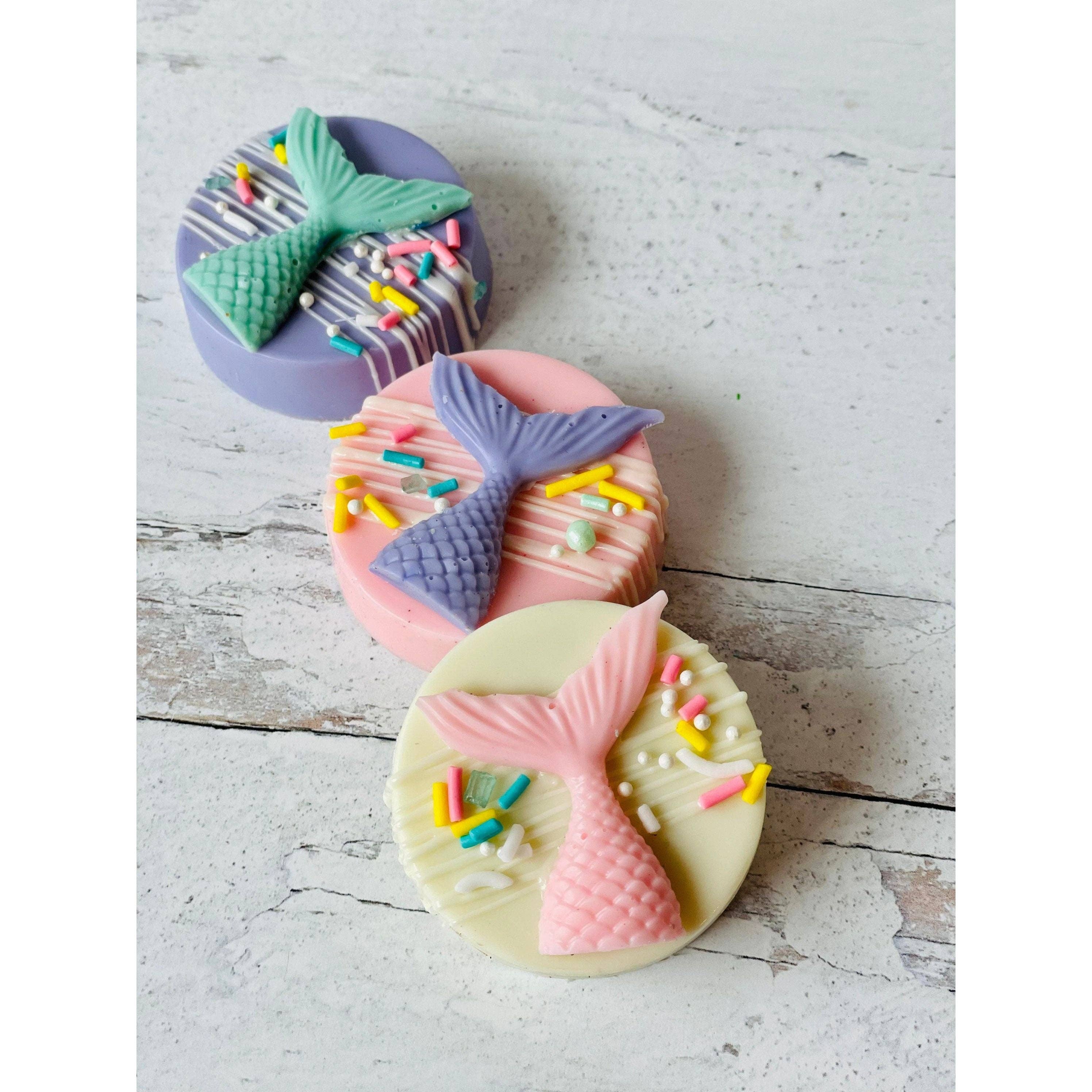 Mermaid Inspired Chocolate Covered Oreos, Purple/Teal