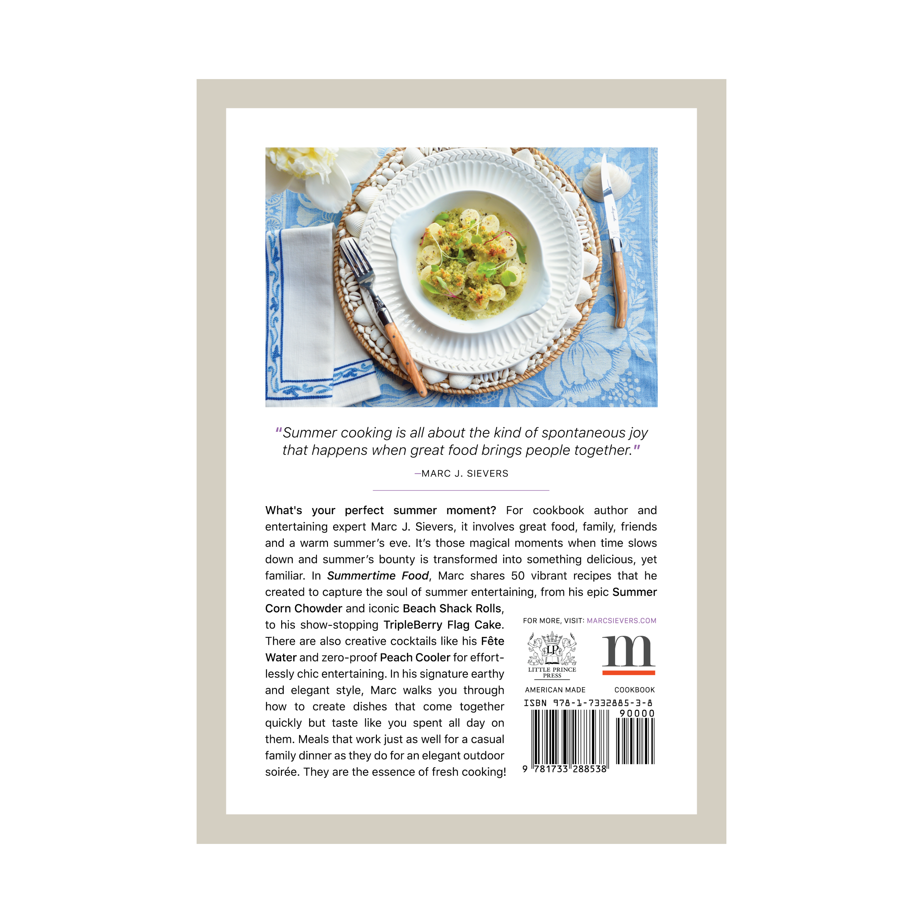 Summertime Food: The Essence of Fresh Cooking by Marc J. Sievers (Signed by the Author)