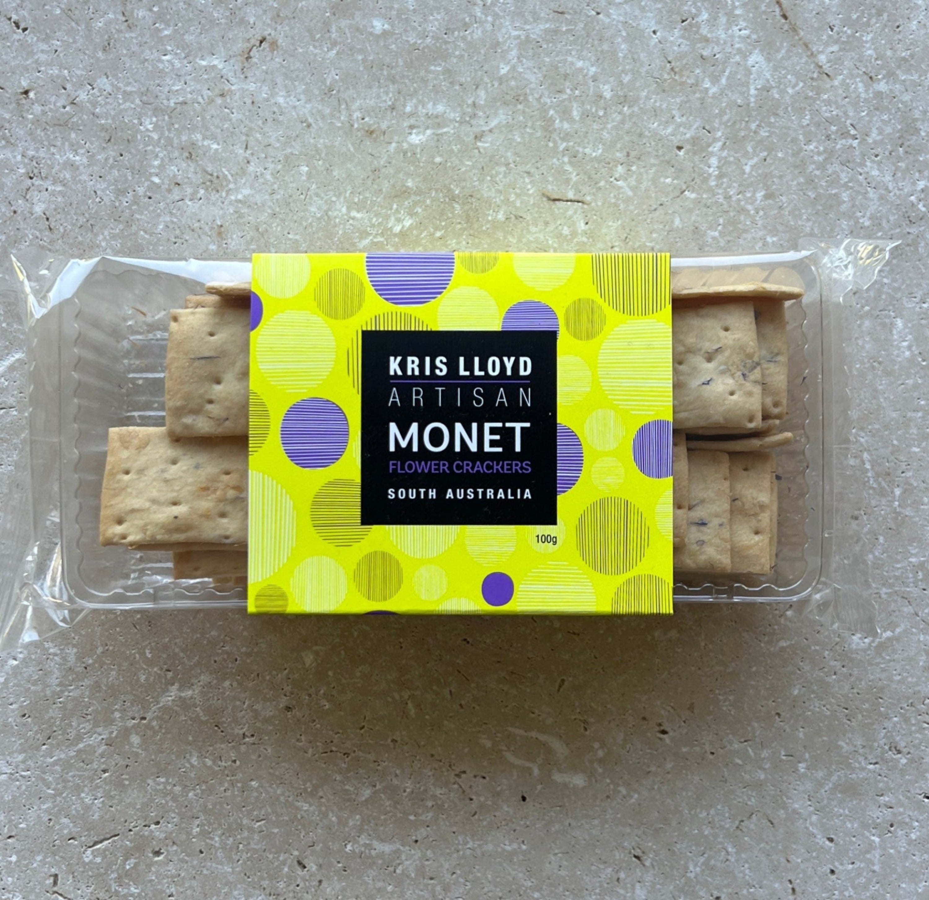 Monet Flower Crackers - Woodside Cheese Wrights Kris Lloyd (3.5oz / 100g)