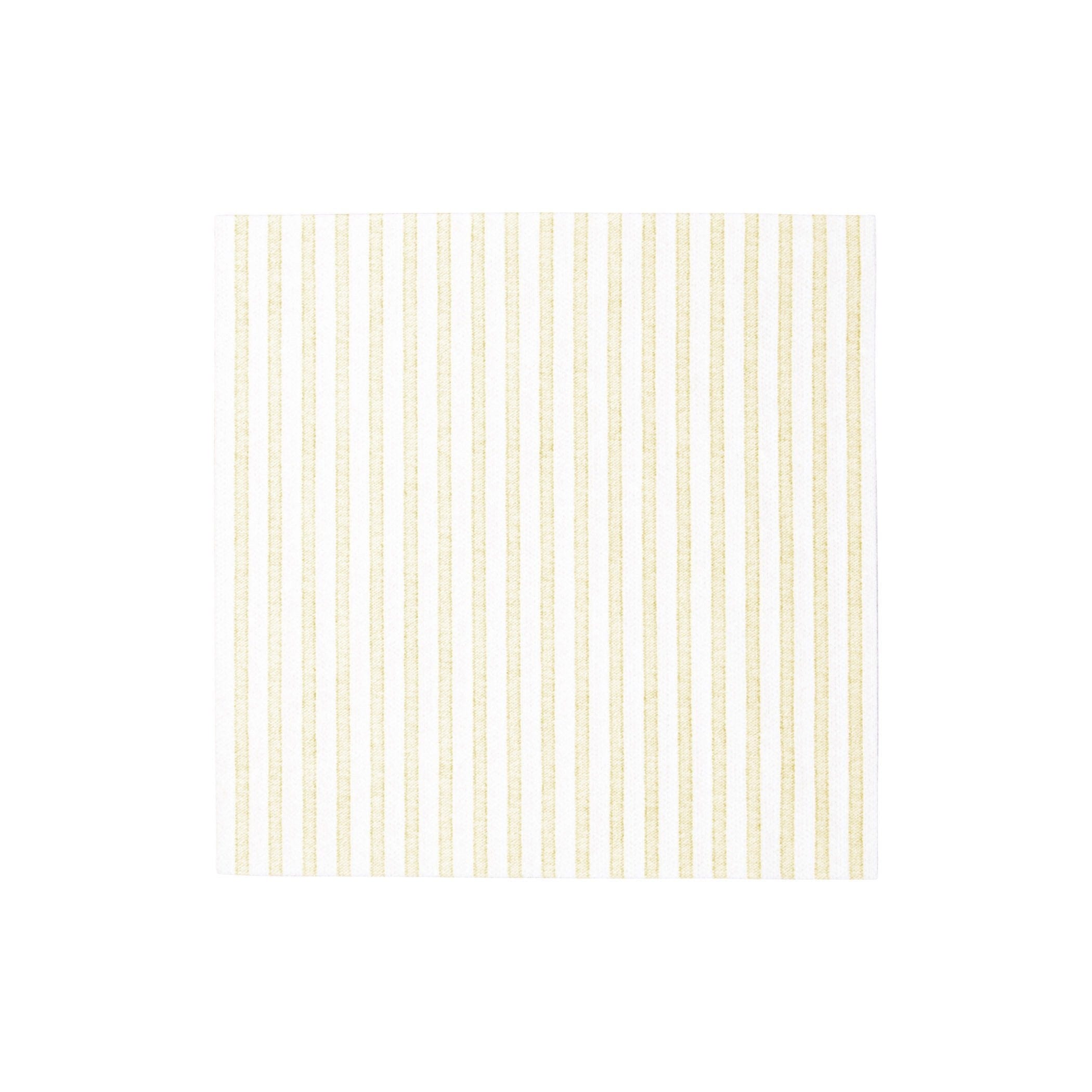 Linen Stripe Capri Papersoft dinner napkin by Vietri — flax ticking stripe on white