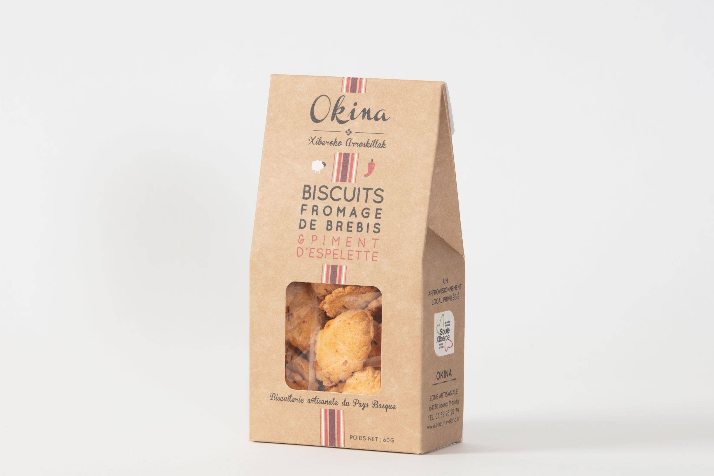 Apertif Biscuits, Sheep Cheese & Espelette Pepper - Okina (2.8oz / 80g)