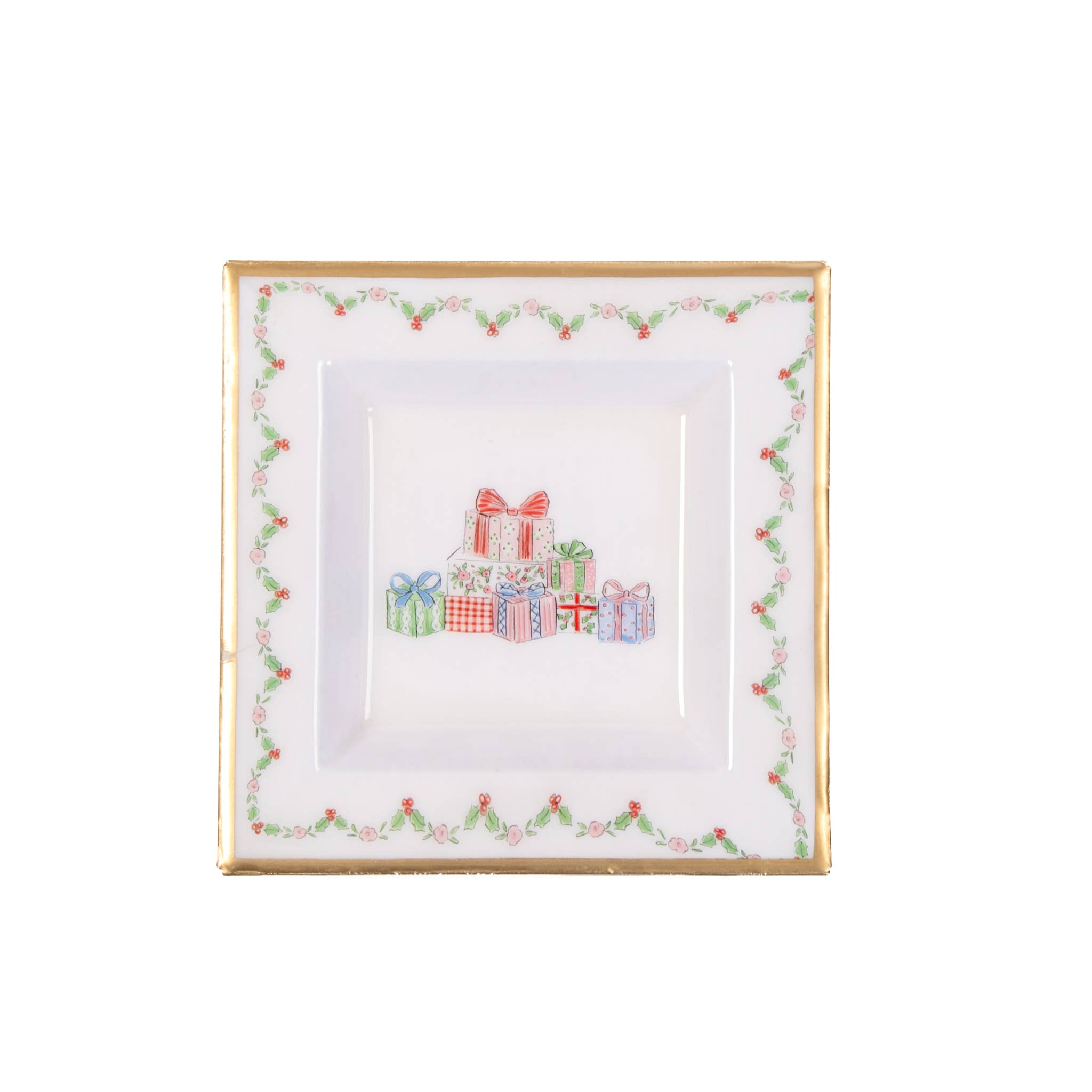Christmas Enameled Tori Trinket Tray - Jaye's Studio