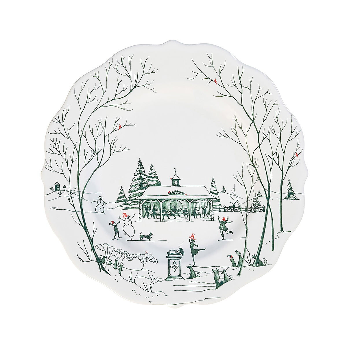 Country Estate Winter Frolic Dessert/Salad Plate, Evergreen - Juliska
