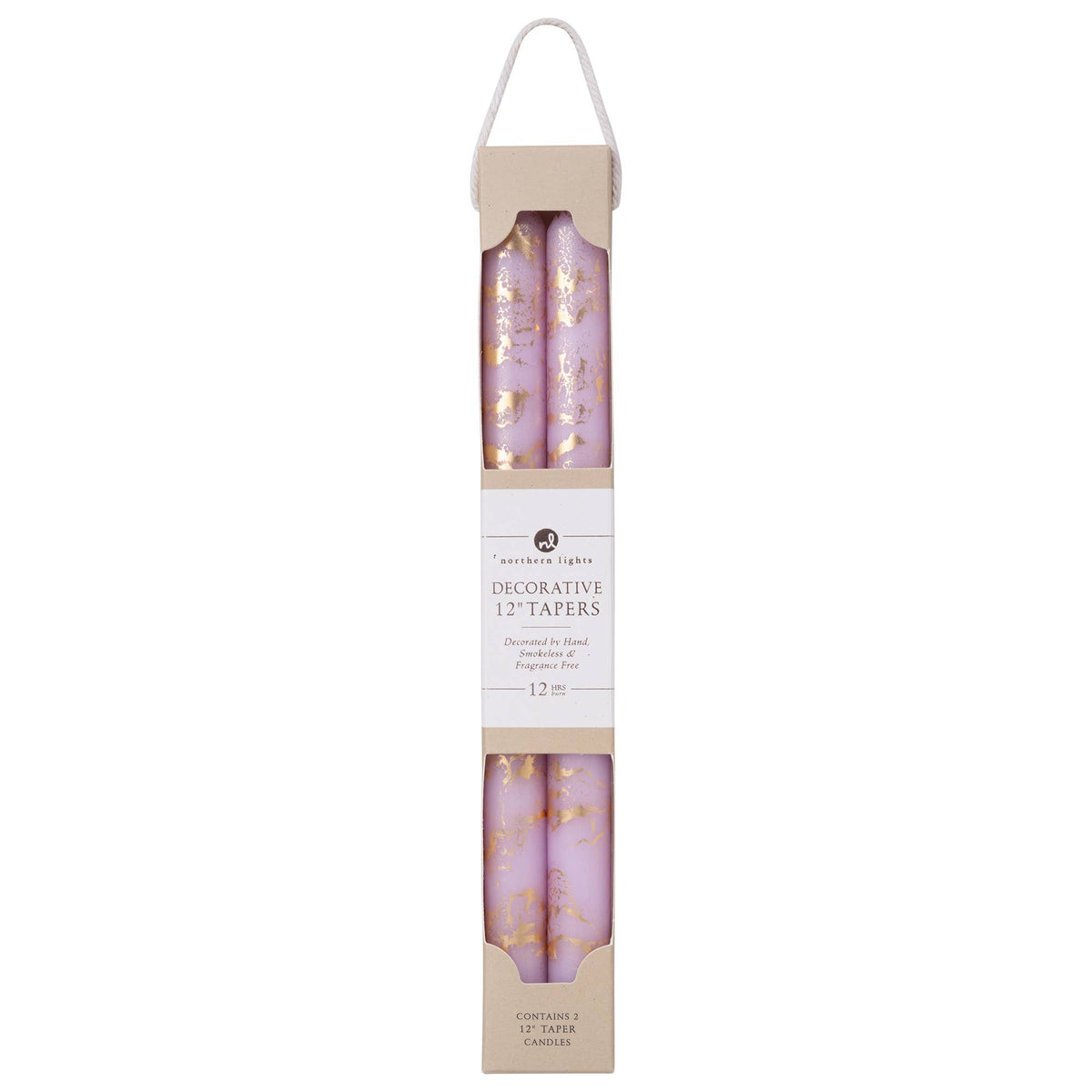 Taper Candles, Prairie Blue with Gold - 12in (2 tapers)