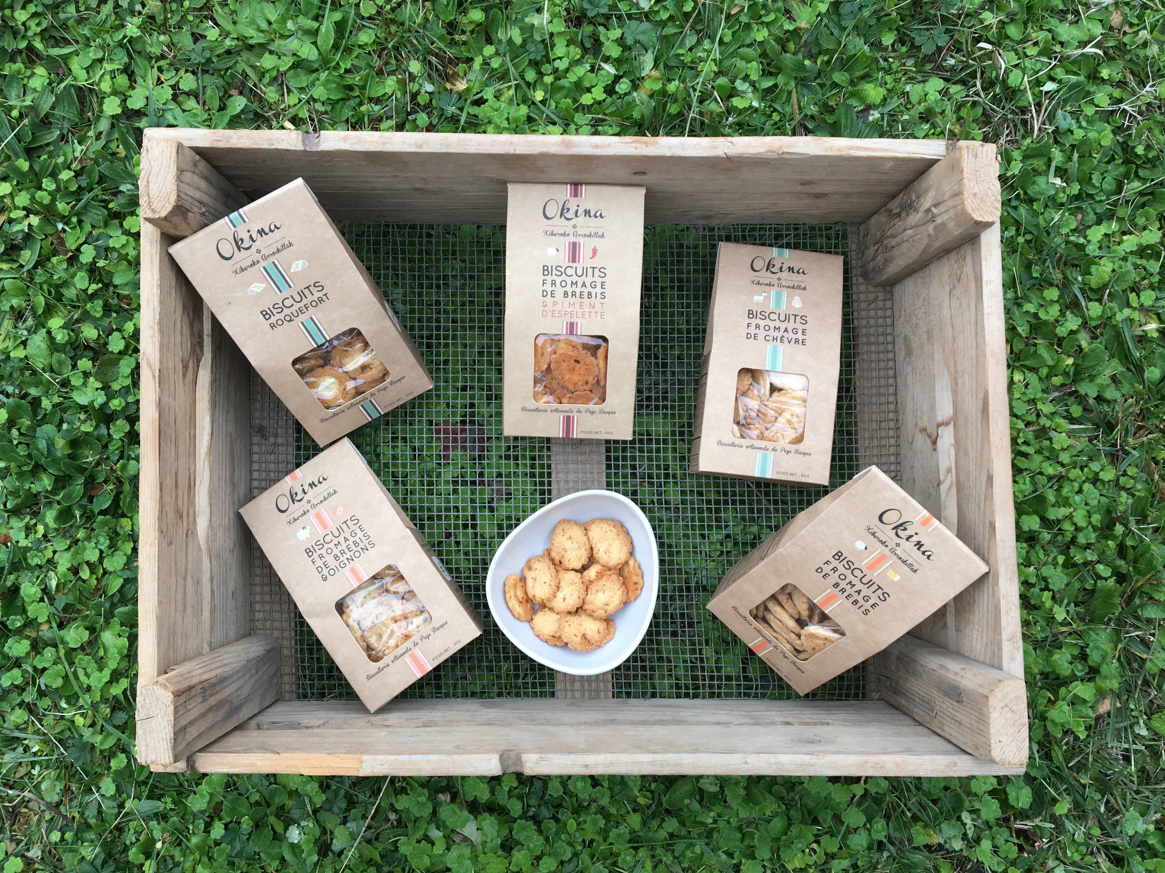 Aperitif Biscuits, Goat Cheese & Honey - Okina (2.8oz / 80g)