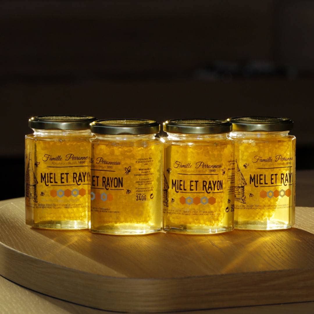 Acacia Honey with Honeycomb - Famille Perronneau (12oz / 340g)
